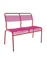Schaffner Säntis Banc Spaghetti 2 places sans accoudoirs Rose 41 Rouge 30 