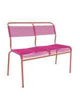 Schaffner Säntis Banc Spaghetti 2 places sans accoudoirs Rose 41 Terracotta 84 
