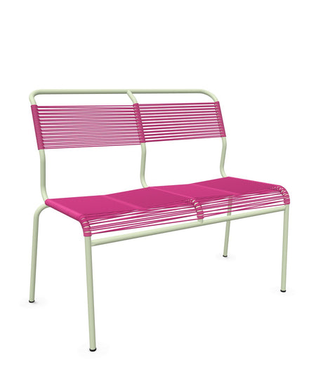 Schaffner Säntis Banc Spaghetti 2 places sans accoudoirs Rose 41 Vert Pastel 64 