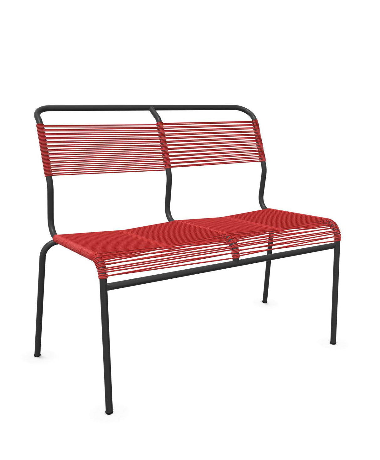 Schaffner Säntis Banc Spaghetti 2 places sans accoudoirs Rouge 30 Anthracite 77 