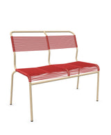Schaffner Säntis Banc Spaghetti 2 places sans accoudoirs Rouge 30 Marron Pastel 83 