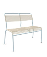 Schaffner Säntis Banc Spaghetti 2 places sans accoudoirs Sable Pastel 15 Bleu Pastel 51 