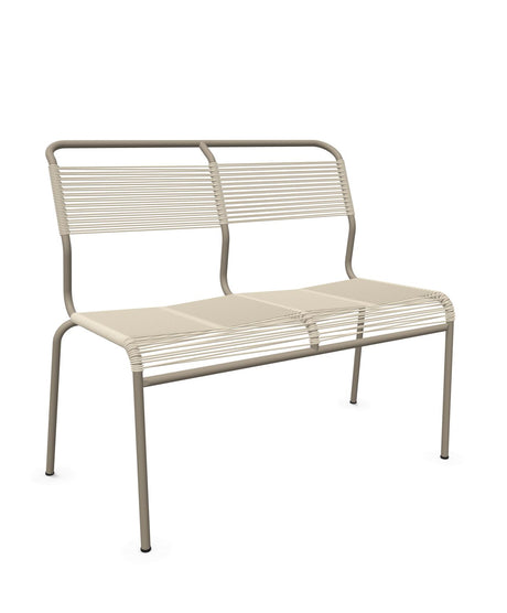 Schaffner Säntis Banc Spaghetti 2 places sans accoudoirs Sable Pastel 15 Champagne 85 