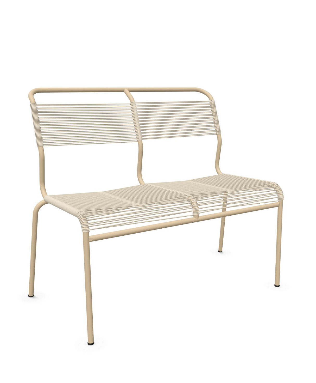 Schaffner Säntis Banc Spaghetti 2 places sans accoudoirs Sable Pastel 15 Marron Pastel 83 