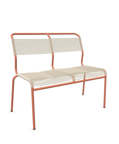 Schaffner Säntis Banc Spaghetti 2 places sans accoudoirs Sable Pastel 15 Terracotta 84 
