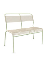 Schaffner Säntis Banc Spaghetti 2 places sans accoudoirs Sable Pastel 15 Vert Pastel 64 