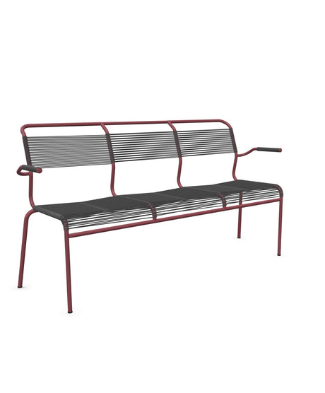 Schaffner Säntis Banc Spaghetti 3 places avec accoudoirs 