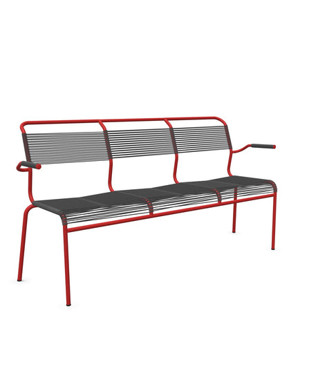 Schaffner Säntis Banc Spaghetti 3 places avec accoudoirs 