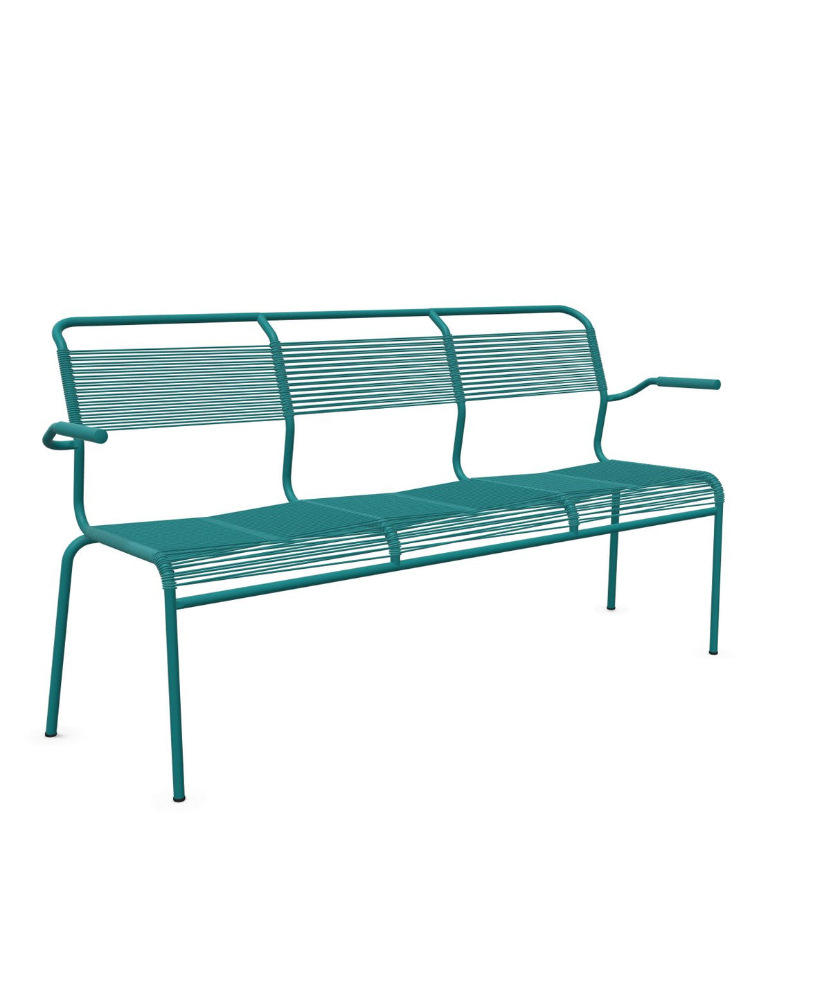Schaffner Säntis Banc Spaghetti 3 places avec accoudoirs Bleu Kali 56 Bleu Kali 56 