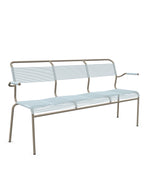 Schaffner Säntis Banc Spaghetti 3 places avec accoudoirs Bleu Pastel 51 Champagne 85 