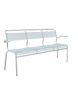 Schaffner Säntis Banc Spaghetti 3 places avec accoudoirs Bleu Pastel 51 Galvanisé à chaud 02 