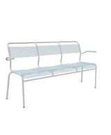Schaffner Säntis Banc Spaghetti 3 places avec accoudoirs Bleu Pastel 51 Gris Argent 78 