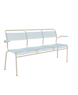 Schaffner Säntis Banc Spaghetti 3 places avec accoudoirs Bleu Pastel 51 Sable Pastel 15 