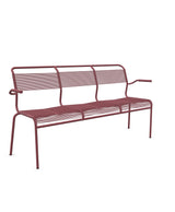 Schaffner Säntis Banc Spaghetti 3 places avec accoudoirs Bordeaux 38 Bordeaux 38 