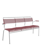 Schaffner Säntis Banc Spaghetti 3 places avec accoudoirs Bordeaux 38 Galvanisé à chaud 02 
