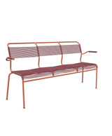 Schaffner Säntis Banc Spaghetti 3 places avec accoudoirs Bordeaux 38 Terracotta 84 