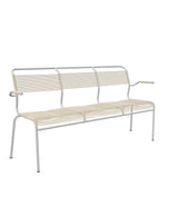 Schaffner Säntis Banc Spaghetti 3 places avec accoudoirs Sable Pastel 15 Gris Argent 78 