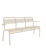 Schaffner Säntis Banc Spaghetti 3 places avec accoudoirs Sable Pastel 15 Marron Pastel 83 
