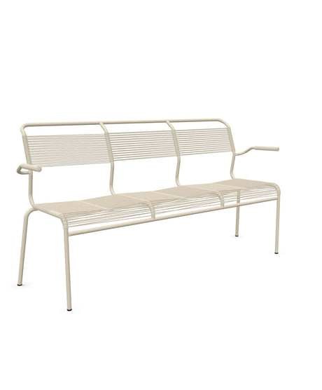 Schaffner Säntis Banc Spaghetti 3 places avec accoudoirs Sable Pastel 15 Sable Pastel 15 