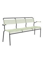 Schaffner Säntis Banc Spaghetti 3 places avec accoudoirs Vert Pastel 64 Anthracite 77 