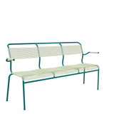 Schaffner Säntis Banc Spaghetti 3 places avec accoudoirs Vert Pastel 64 Bleu Kali 56 
