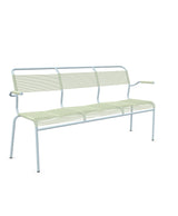 Schaffner Säntis Banc Spaghetti 3 places avec accoudoirs Vert Pastel 64 Bleu Pastel 51 