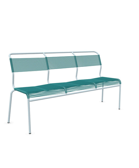 Schaffner Säntis Banc Spaghetti 3 places sans accoudoirs Bleu Kali 56 Bleu Pastel 51 