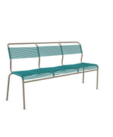 Schaffner Säntis Banc Spaghetti 3 places sans accoudoirs Bleu Kali 56 Champagne 85 
