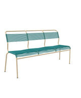 Schaffner Säntis Banc Spaghetti 3 places sans accoudoirs Bleu Kali 56 Marron Pastel 83 
