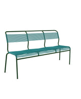 Schaffner Säntis Banc Spaghetti 3 places sans accoudoirs Bleu Kali 56 Vert Sapin 66 