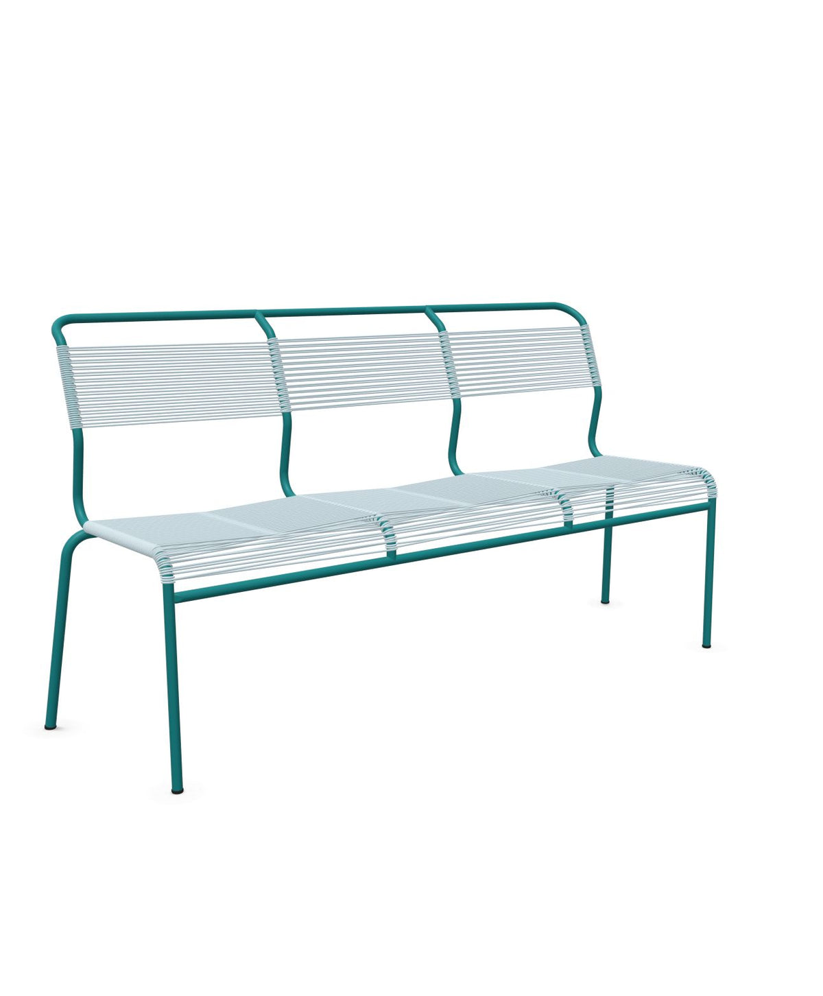 Schaffner Säntis Banc Spaghetti 3 places sans accoudoirs Bleu Pastel 51 Bleu Kali 56 