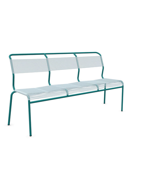 Schaffner Säntis Banc Spaghetti 3 places sans accoudoirs Bleu Pastel 51 Bleu Kali 56 