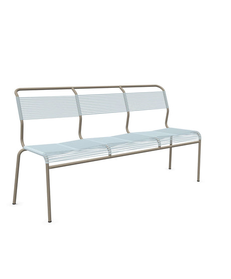 Schaffner Säntis Banc Spaghetti 3 places sans accoudoirs Bleu Pastel 51 Champagne 85 