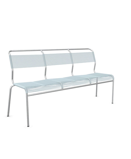 Schaffner Säntis Banc Spaghetti 3 places sans accoudoirs Bleu Pastel 51 Galvanisé à chaud 02 
