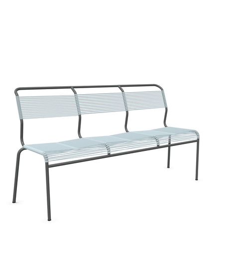 Schaffner Säntis Banc Spaghetti 3 places sans accoudoirs Bleu Pastel 51 Graphite 73 