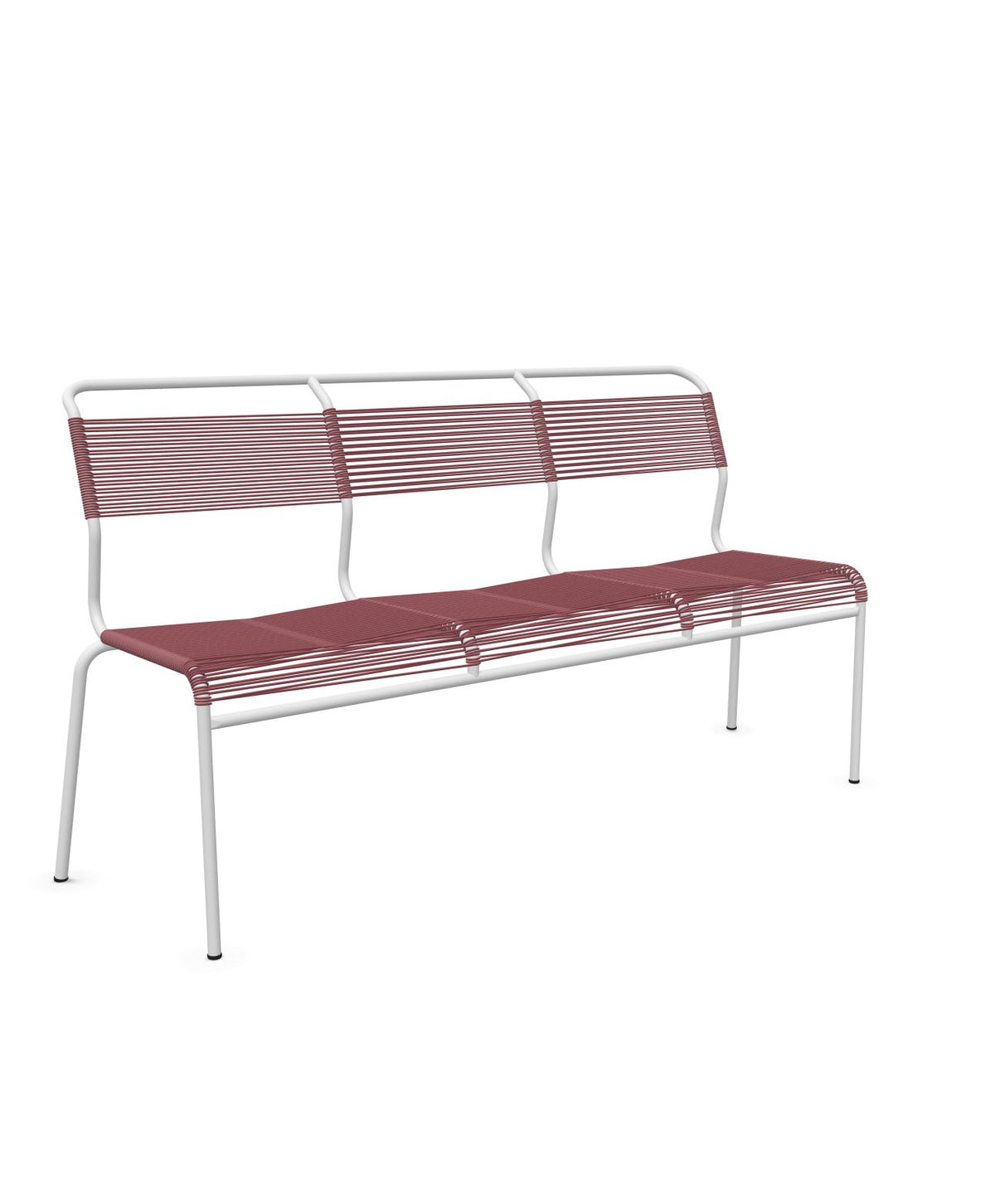 Schaffner Säntis Banc Spaghetti 3 places sans accoudoirs Bordeaux 38 Blanc 90 