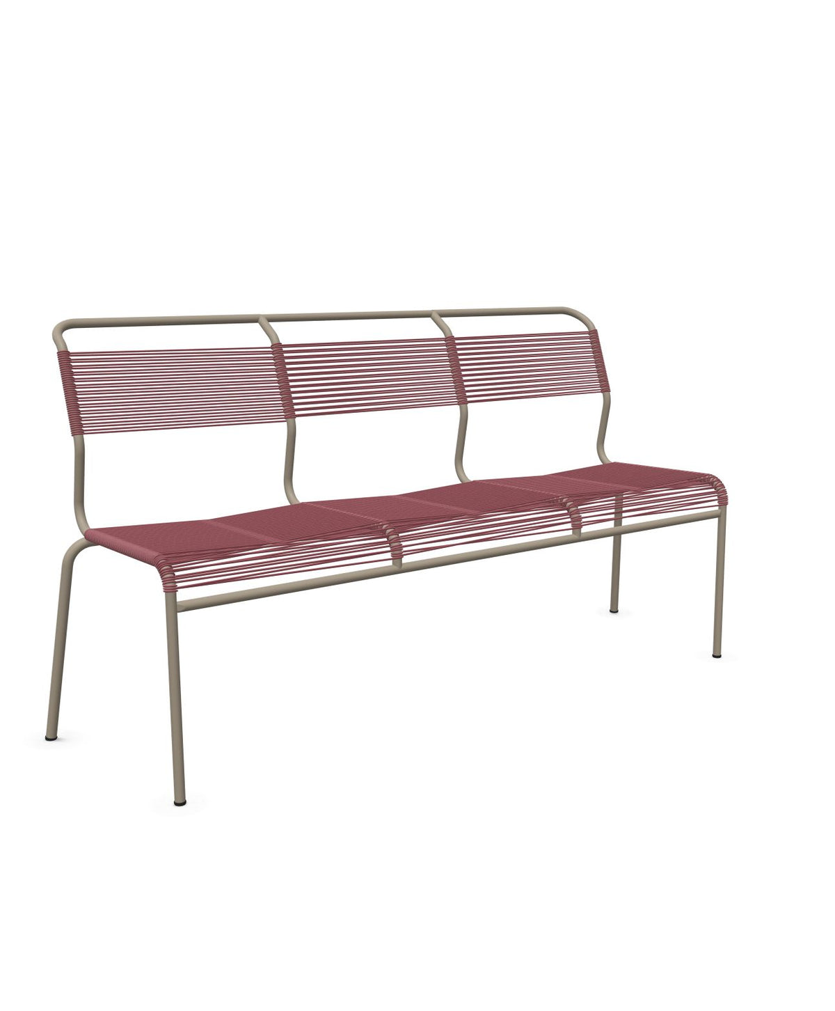 Schaffner Säntis Banc Spaghetti 3 places sans accoudoirs Bordeaux 38 Champagne 85 