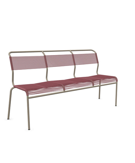 Schaffner Säntis Banc Spaghetti 3 places sans accoudoirs Bordeaux 38 Champagne 85 