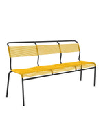 Schaffner Säntis Banc Spaghetti 3 places sans accoudoirs Jaune 11 Anthracite 77 