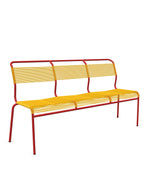 Schaffner Säntis Banc Spaghetti 3 places sans accoudoirs Jaune 11 Rouge 30 