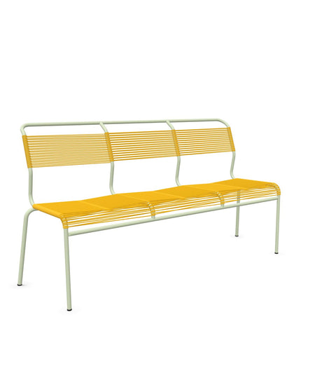 Schaffner Säntis Banc Spaghetti 3 places sans accoudoirs Jaune 11 Vert Pastel 64 