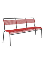 Schaffner Säntis Banc Spaghetti 3 places sans accoudoirs Rouge 30 Graphite 73 