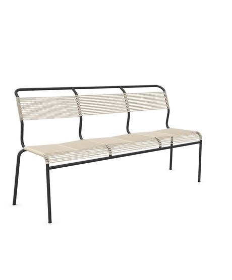 Schaffner Säntis Banc Spaghetti 3 places sans accoudoirs Sable Pastel 15 Anthracite 77 