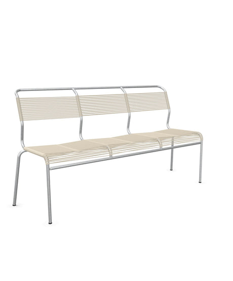 Schaffner Säntis Banc Spaghetti 3 places sans accoudoirs Sable Pastel 15 Galvanisé à chaud 02 
