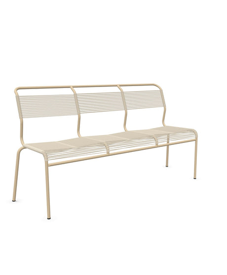 Schaffner Säntis Banc Spaghetti 3 places sans accoudoirs Sable Pastel 15 Marron Pastel 83 