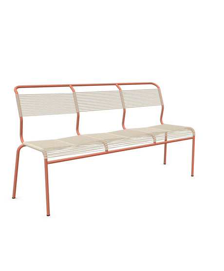 Schaffner Säntis Banc Spaghetti 3 places sans accoudoirs Sable Pastel 15 Terracotta 84 