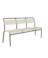 Schaffner Säntis Banc Spaghetti 3 places sans accoudoirs Sable Pastel 15 Vert Sapin 66 