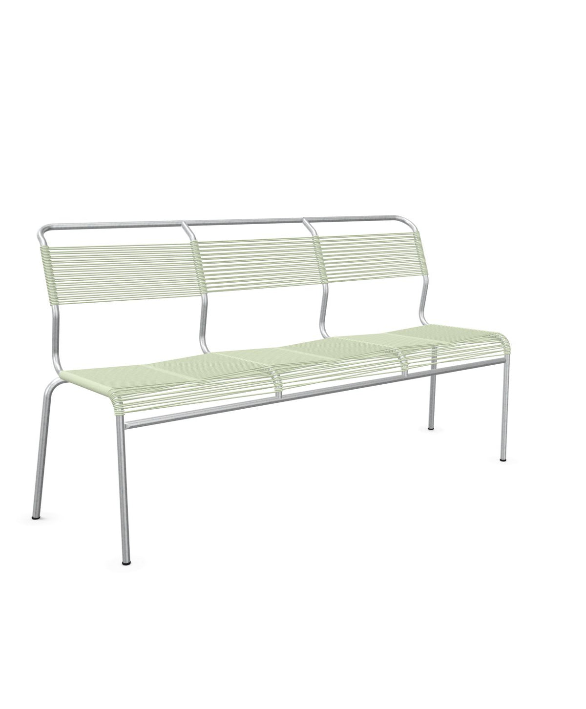 Schaffner Säntis Banc Spaghetti 3 places sans accoudoirs Vert Pastel 64 Galvanisé à chaud 02 