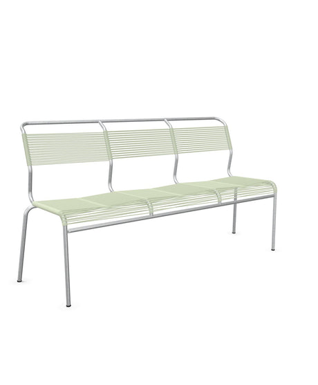 Schaffner Säntis Banc Spaghetti 3 places sans accoudoirs Vert Pastel 64 Galvanisé à chaud 02 