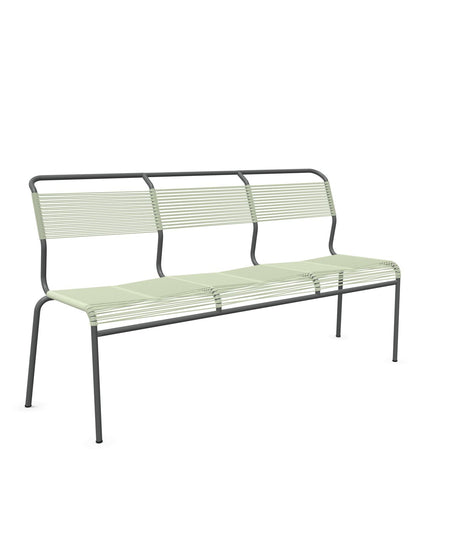Schaffner Säntis Banc Spaghetti 3 places sans accoudoirs Vert Pastel 64 Graphite 73 